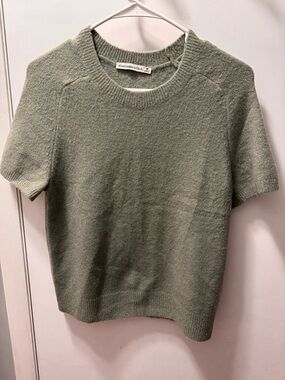 Abercrombie & Fitch Olive Crewneck Short Sleeve Knit
